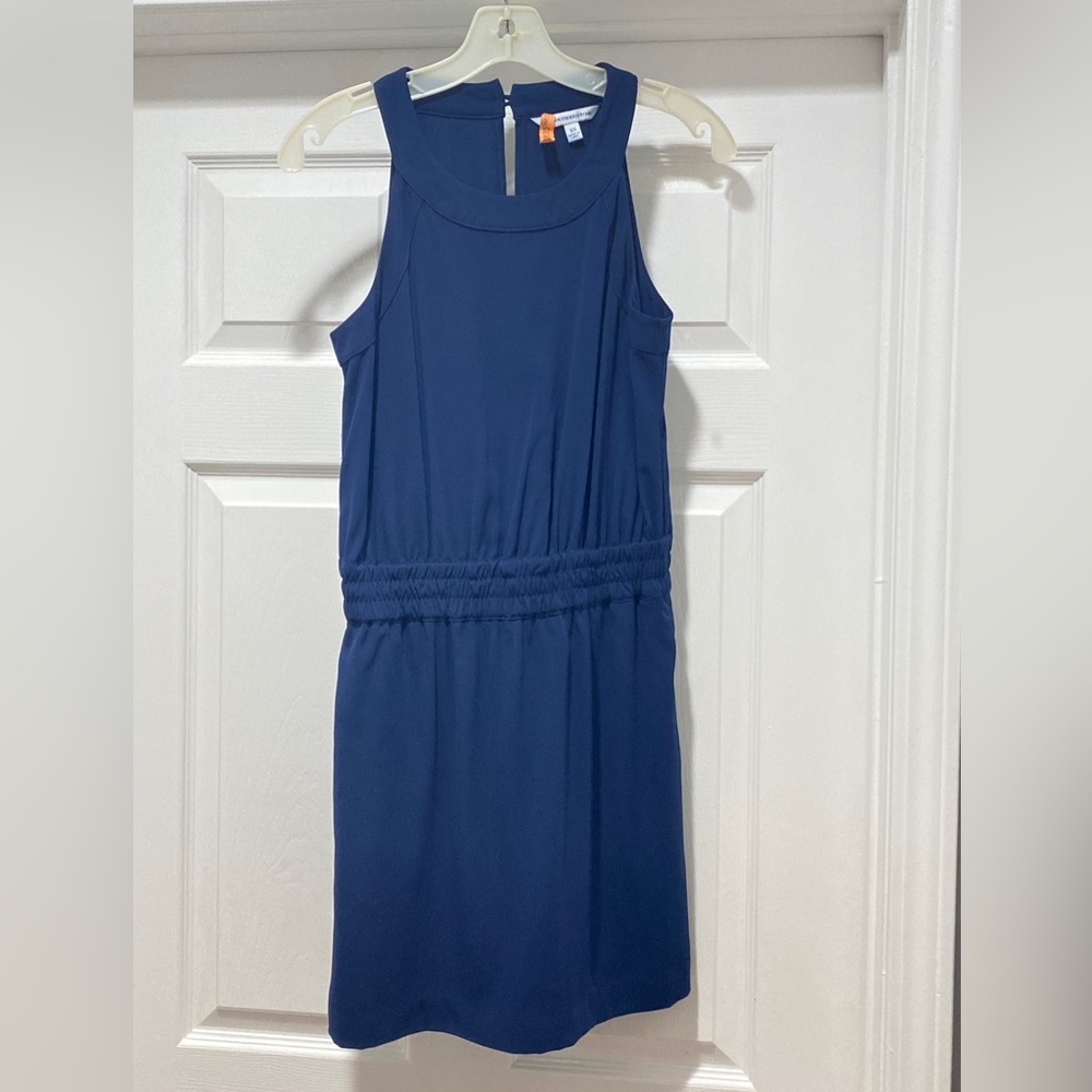 Southern Tide navy sleeveless dress.